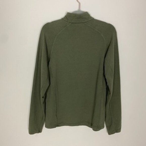 Free Fly Pullover 1/4 Zip Green Mens Small Bamboo Active Long Sleeves - Picture 5 of 6